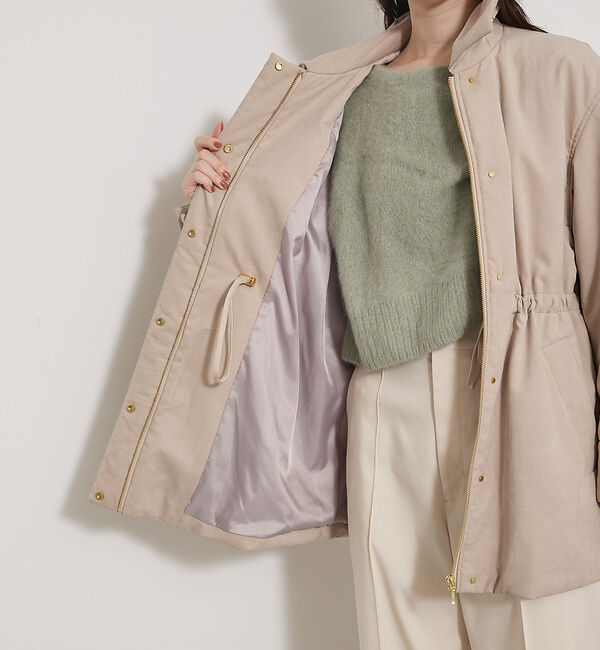 qualite「【軽やかでほどよい暖かさ】ピーチパデッドブルゾン」|ブルゾン・スタジャン|