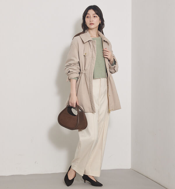 qualite「【軽やかでほどよい暖かさ】ピーチパデッドブルゾン」|ブルゾン・スタジャン|