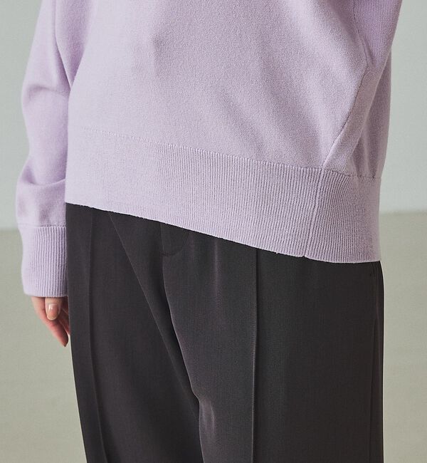 qualite「バイカラーハイネックプルオーバー」|ニット・セーター|