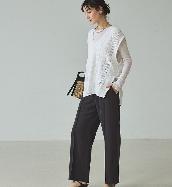 qualite「【セットアップ対応】ドライカルゼフルイドパンツ」|スラックス|