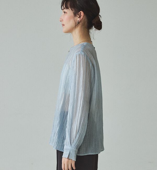 qualite「シアークレープブラウス」|シャツ・ブラウス|