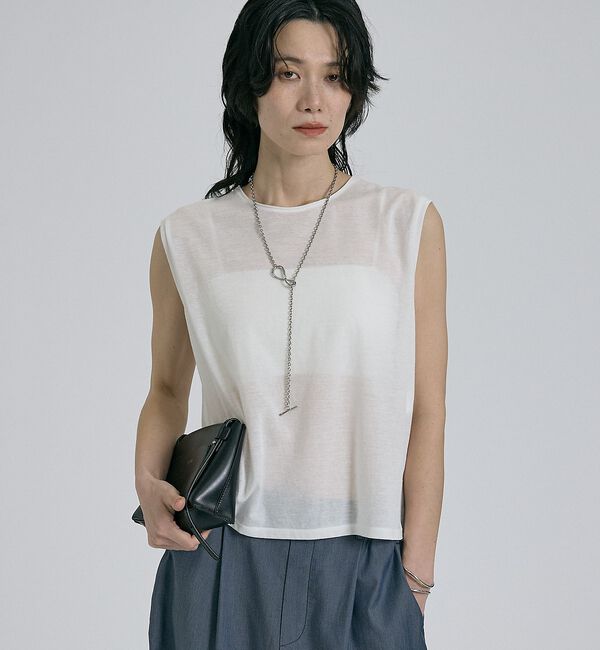 qualite「シアーノースリーブT【予約】」|キャミソール|