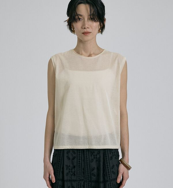 qualite「シアーノースリーブT【予約】」|キャミソール|