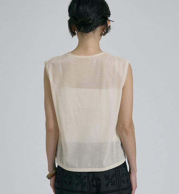 qualite「シアーノースリーブT【予約】」|キャミソール|