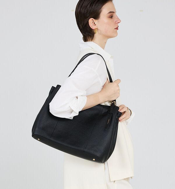 LOWELL things「Leciel/レザーA4トート」|トートバッグ|ブラック