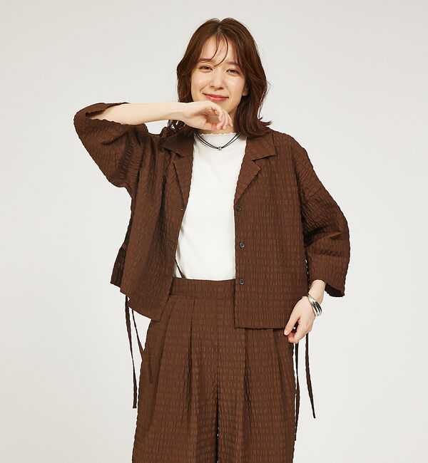 abahouse mavie「【セットアップ対応】サッカーボーダーショートシャツジャケット」|その他|