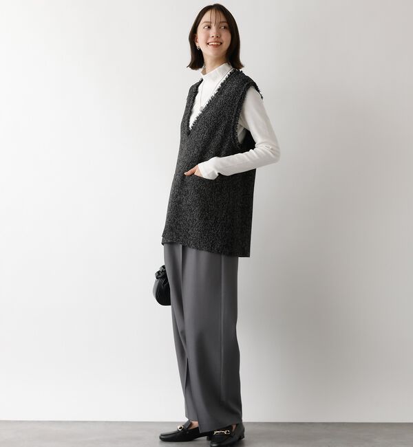 abahouse mavie「ツイードフリンジベスト」|ベスト・ジレ|