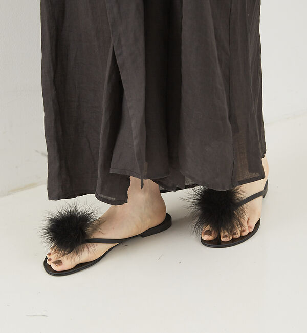 The Store by C' 「【LAOCOONTE】LULU Sofia／ファーサンダル」|サンダル|