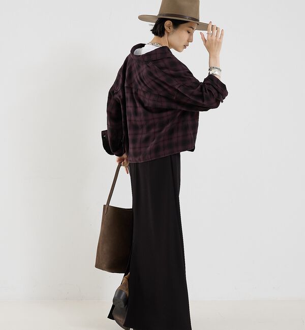 The Store by C' 「【COCUCA】ライトダブルサテンスカート」|スカート|