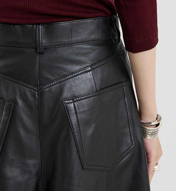 The Store by C' 「【HAIKURE】MID SERENITY LETHER SKIRT／レザースカ」|スカート|