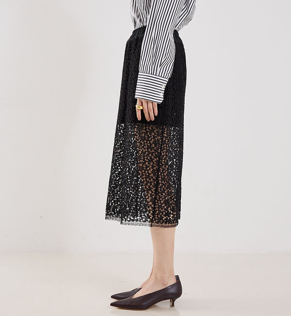The Store by C' 「【MARIA McMANUS】Lace Ruchesd Skirt／レースルーシ」|スカート|