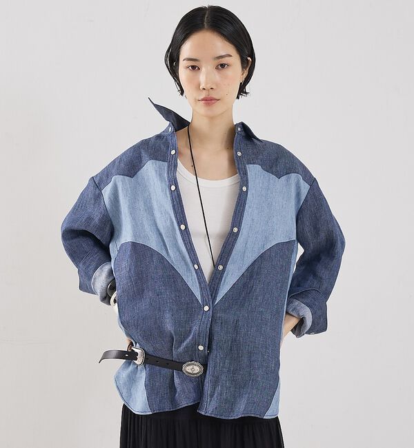 The Store by C' 「【TWP】Austin Shirt in Washed Hemp Denim／ヘ」|シャツ・ブラウス|