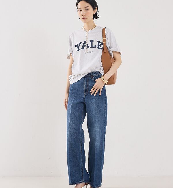 The Store by C' 「【Sporty&Rich】Yale Classic T-Shirt／ロゴTシャツ」|Tシャツ・カットソー|
