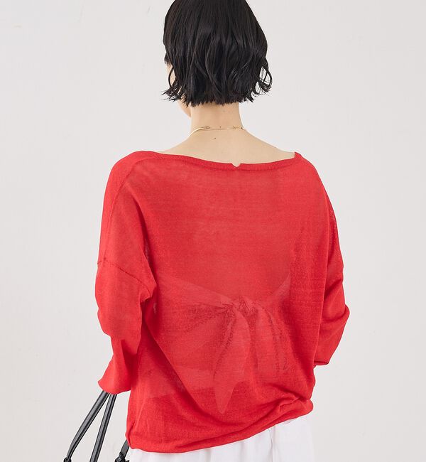 The Store by C' 「【COCUCA】リネンVネックニット【予約】」|ニット・セーター|