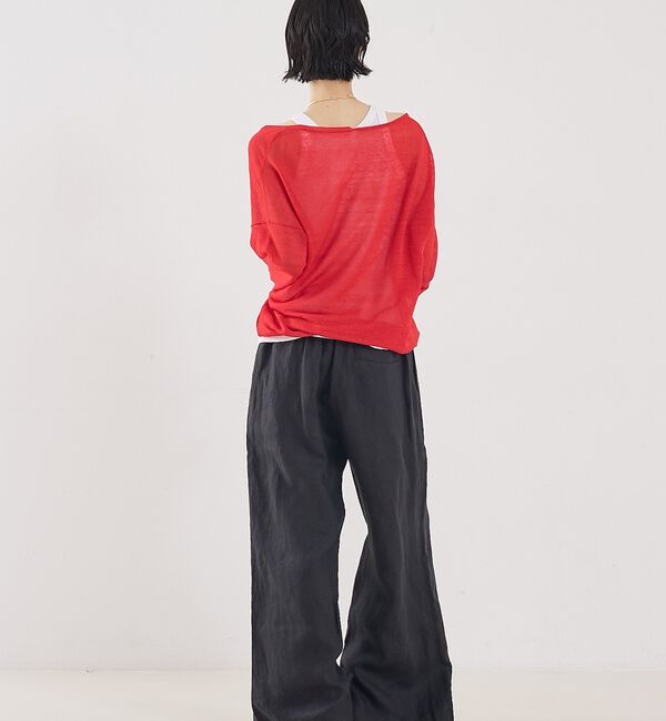 The Store by C' 「【COCUCA】リネンVネックニット【予約】」|ニット・セーター|