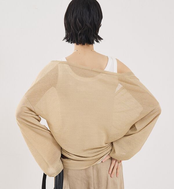 The Store by C' 「【COCUCA】リネンVネックニット【予約】」|ニット・セーター|