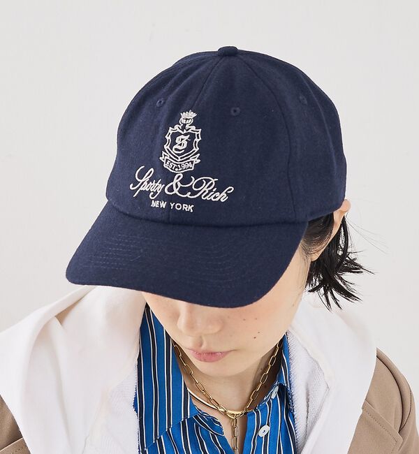 The Store by C' 「【Sporty&Rich】Vendome Wool Hat／ウールキャップ」|その他|ダークネイビー