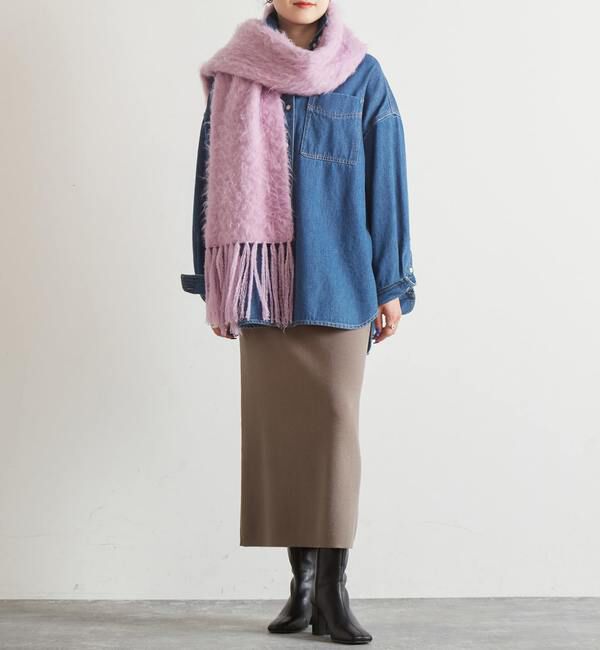 Liesse「モヘア混ボリュームストール」|ストール|