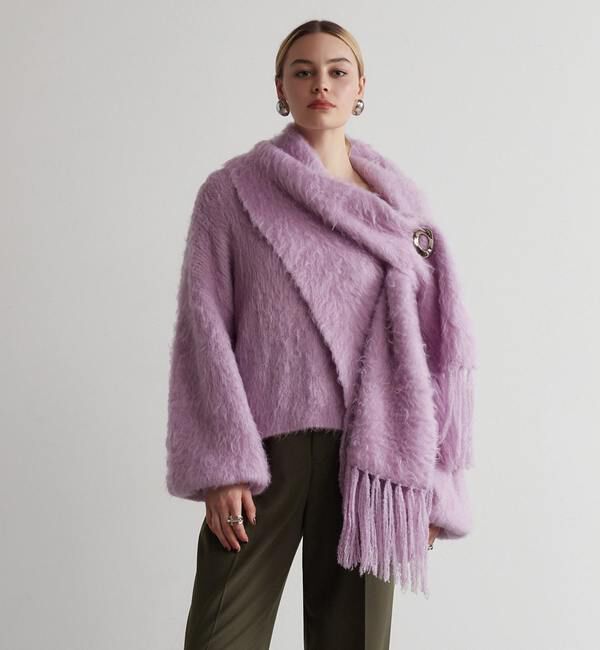 Liesse「モヘア混ボリュームストール」|ストール|