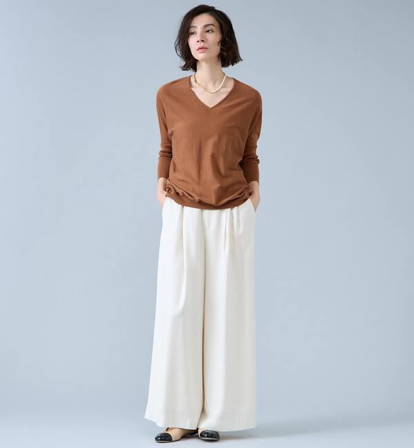 Liesse「【定番】Vネックドルマンニット」|ニット・セーター|