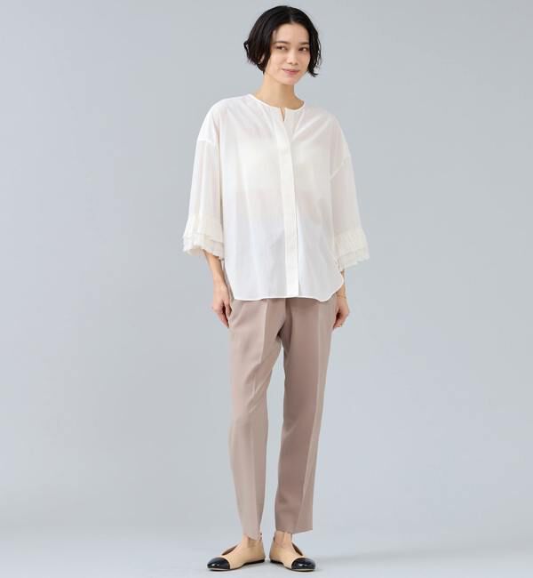 Liesse「フリルスリーブスキッパーブラウス」|シャツ・ブラウス|