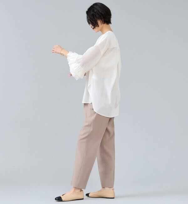 Liesse「フリルスリーブスキッパーブラウス」|シャツ・ブラウス|