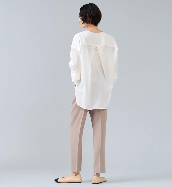 Liesse「フリルスリーブスキッパーブラウス」|シャツ・ブラウス|