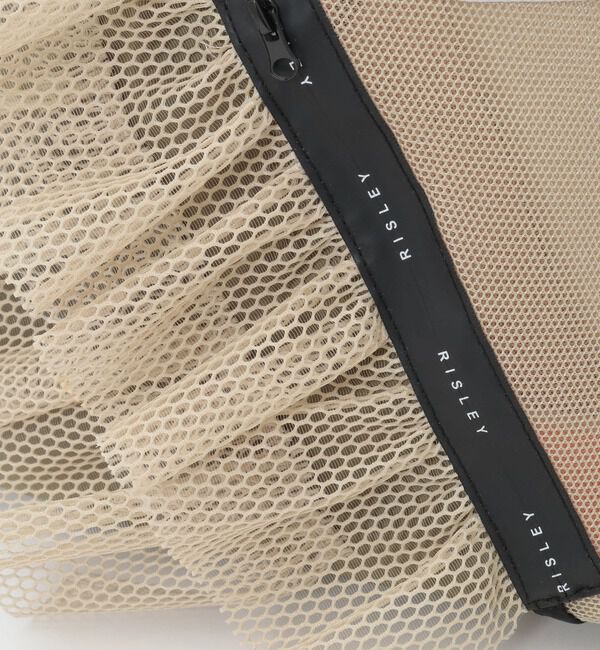 SOFFITTO「《WEB限定》【RISLEY&times;OUTDOOR(リズレイ&times;アウトドア)】トライアングルフリルメッシュBAGミニ 」|ハンドバッグ|