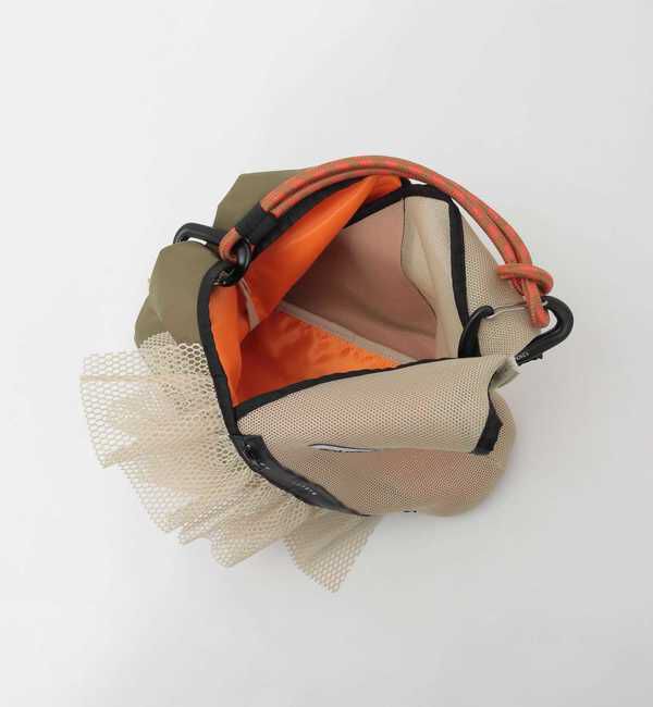 SOFFITTO「《WEB限定》【RISLEY&times;OUTDOOR(リズレイ&times;アウトドア)】トライアングルフリルメッシュBAGミニ 」|ハンドバッグ|