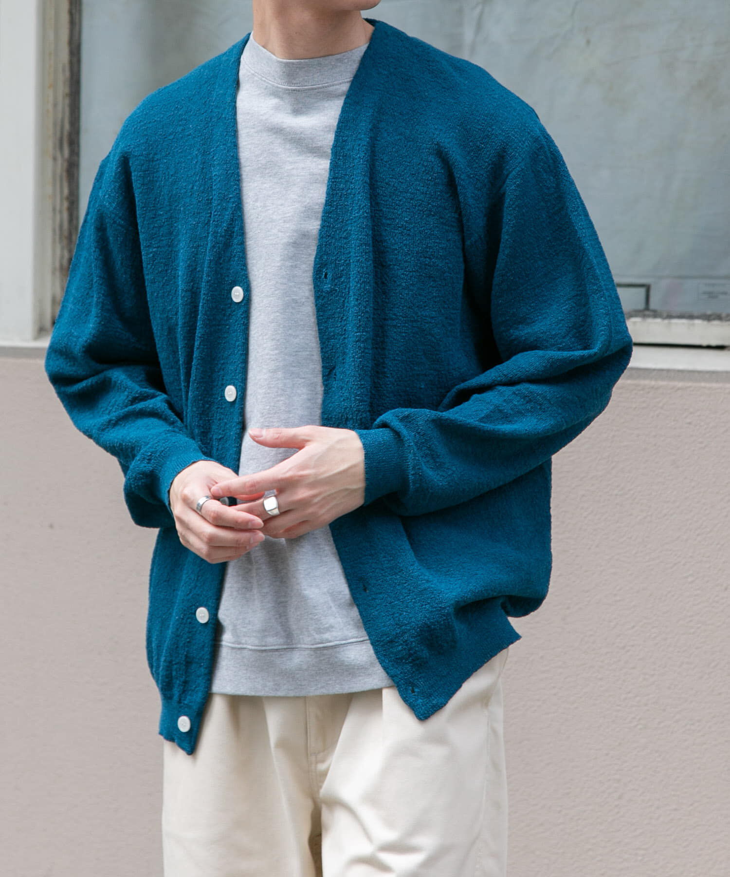 URBAN RESEARCH DOORS「FORK&SPOON　PEウォッシャブルニットカーディガン」|カーディガン|