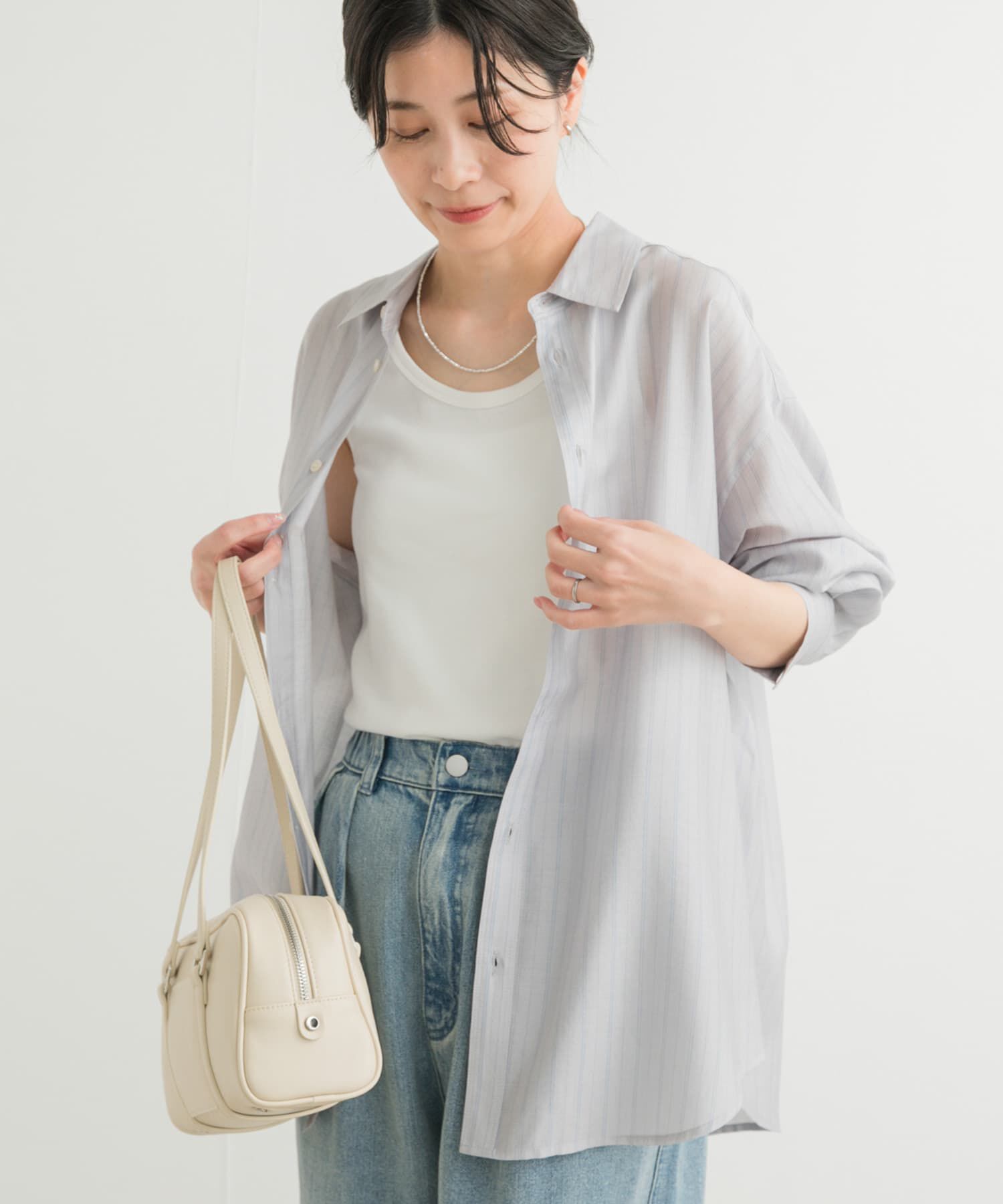 URBAN RESEARCH DOORS「リップルベーシックタンクトップ」|タンクトップ|