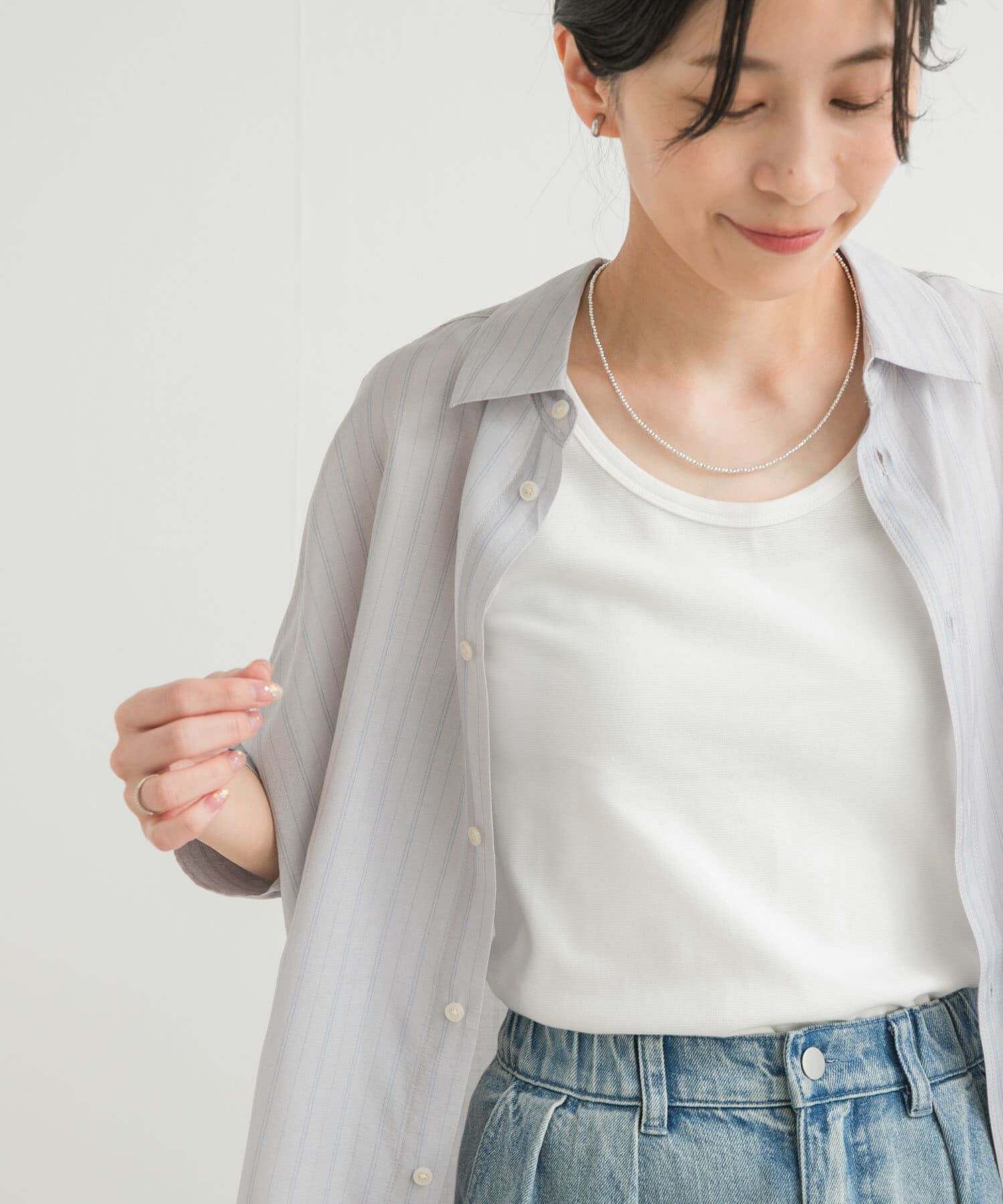 URBAN RESEARCH DOORS「リップルベーシックタンクトップ」|タンクトップ|