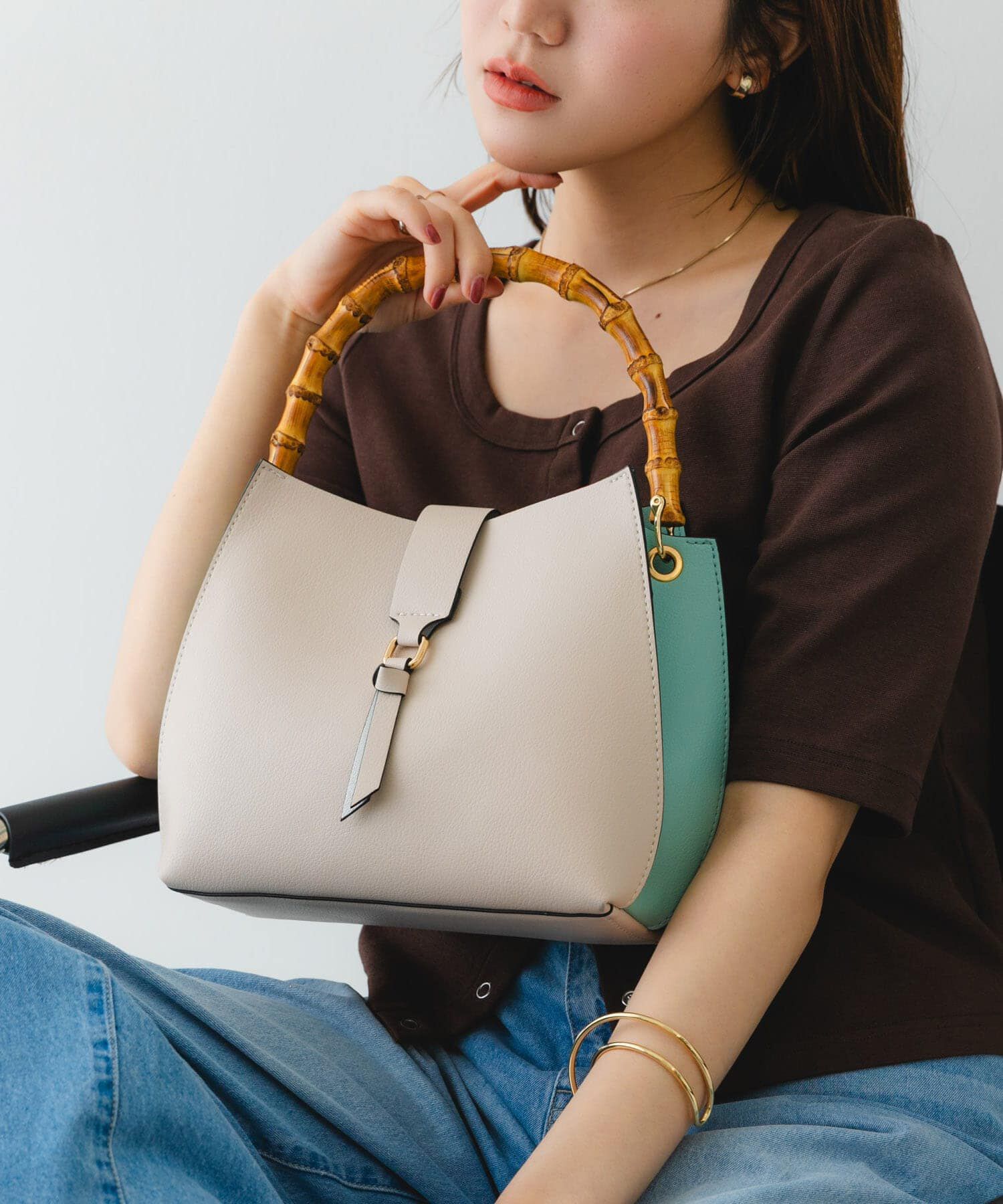 RODE SKO「バンブーワンハンドルバッグ」|ハンドバッグ|