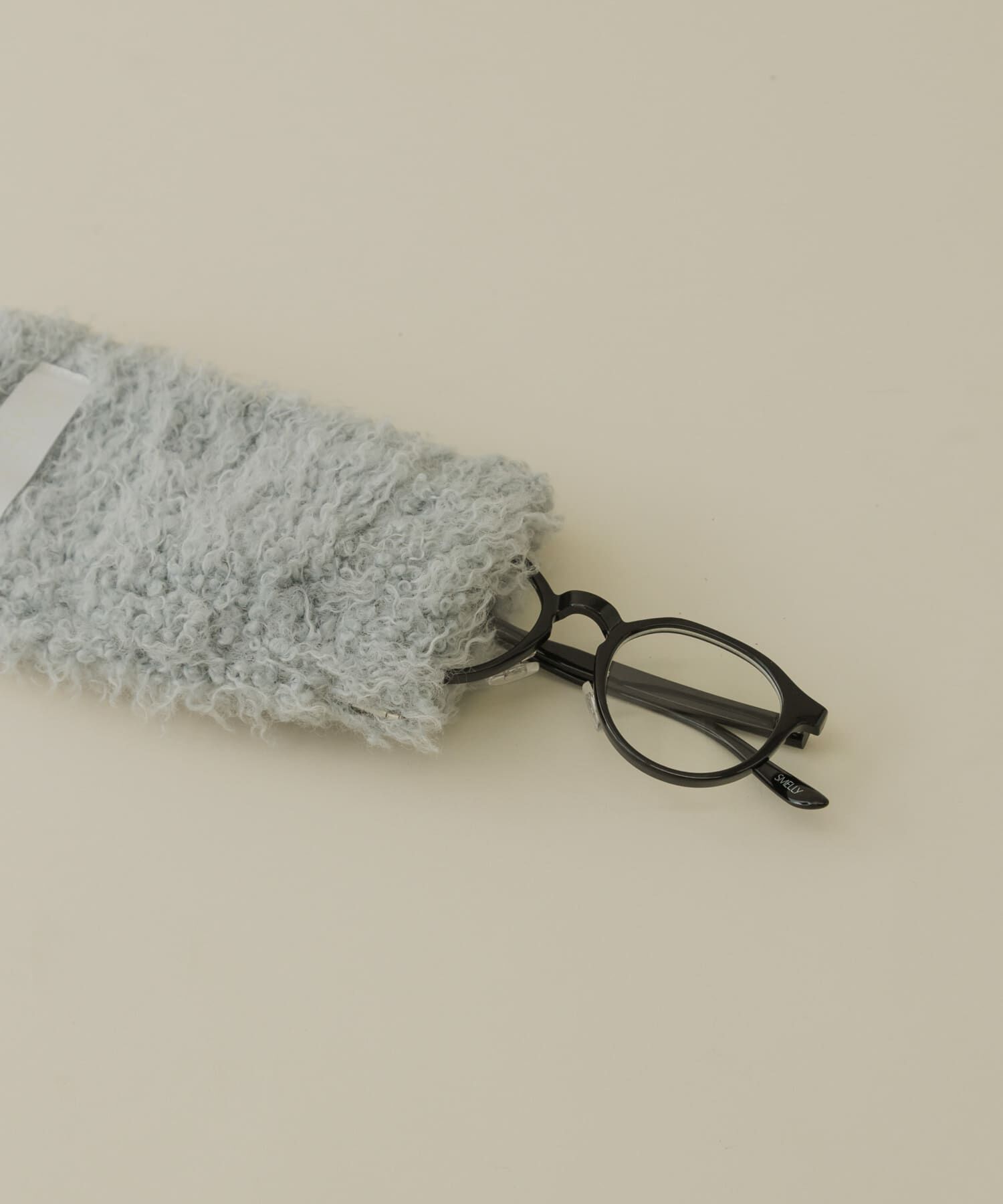 SMELLY「ワンタッチフラットポーチ」|ポーチ|ライトグレー