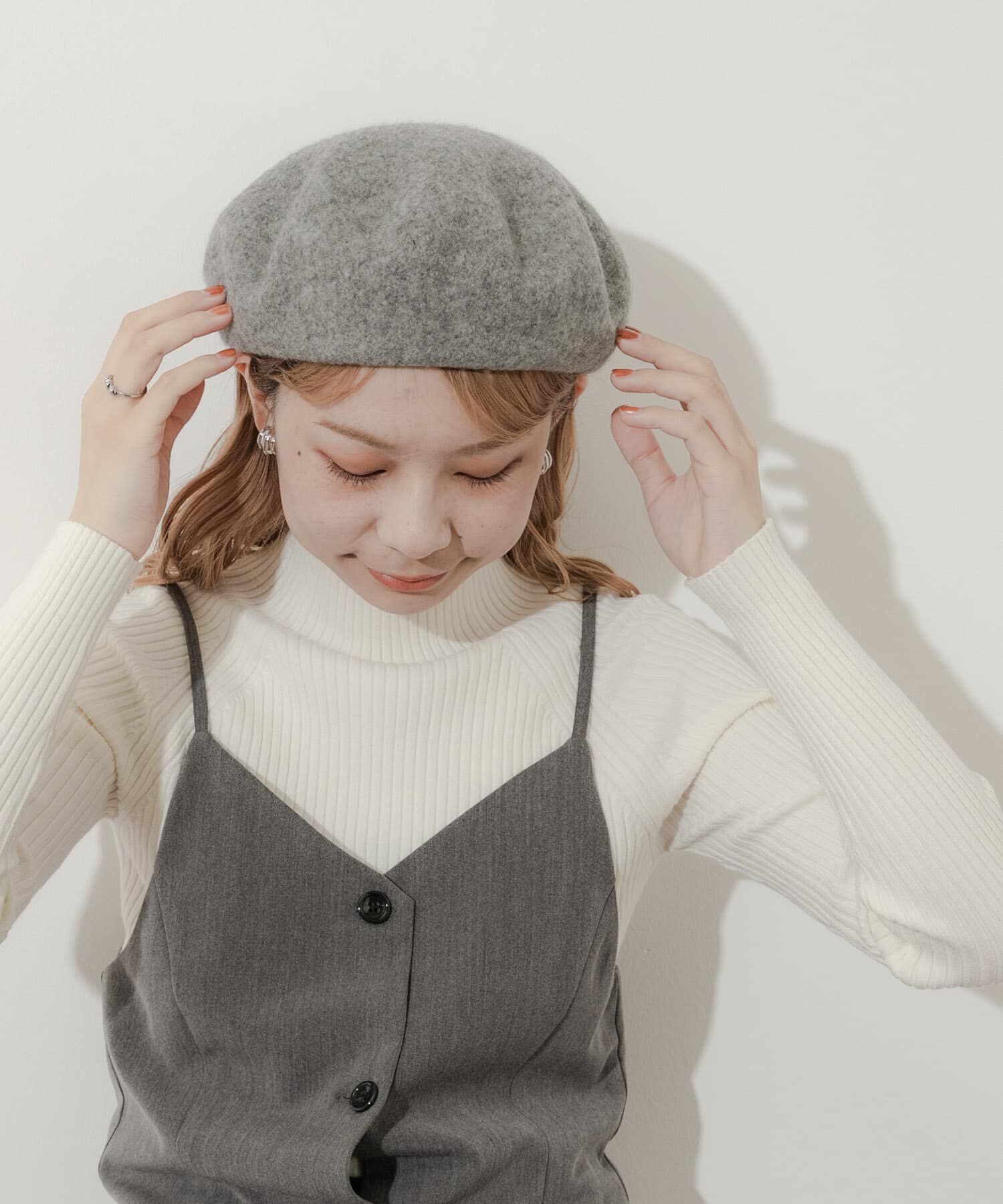 SMELLY「シンプルバスクベレー」|ハンチング・ベレー帽|