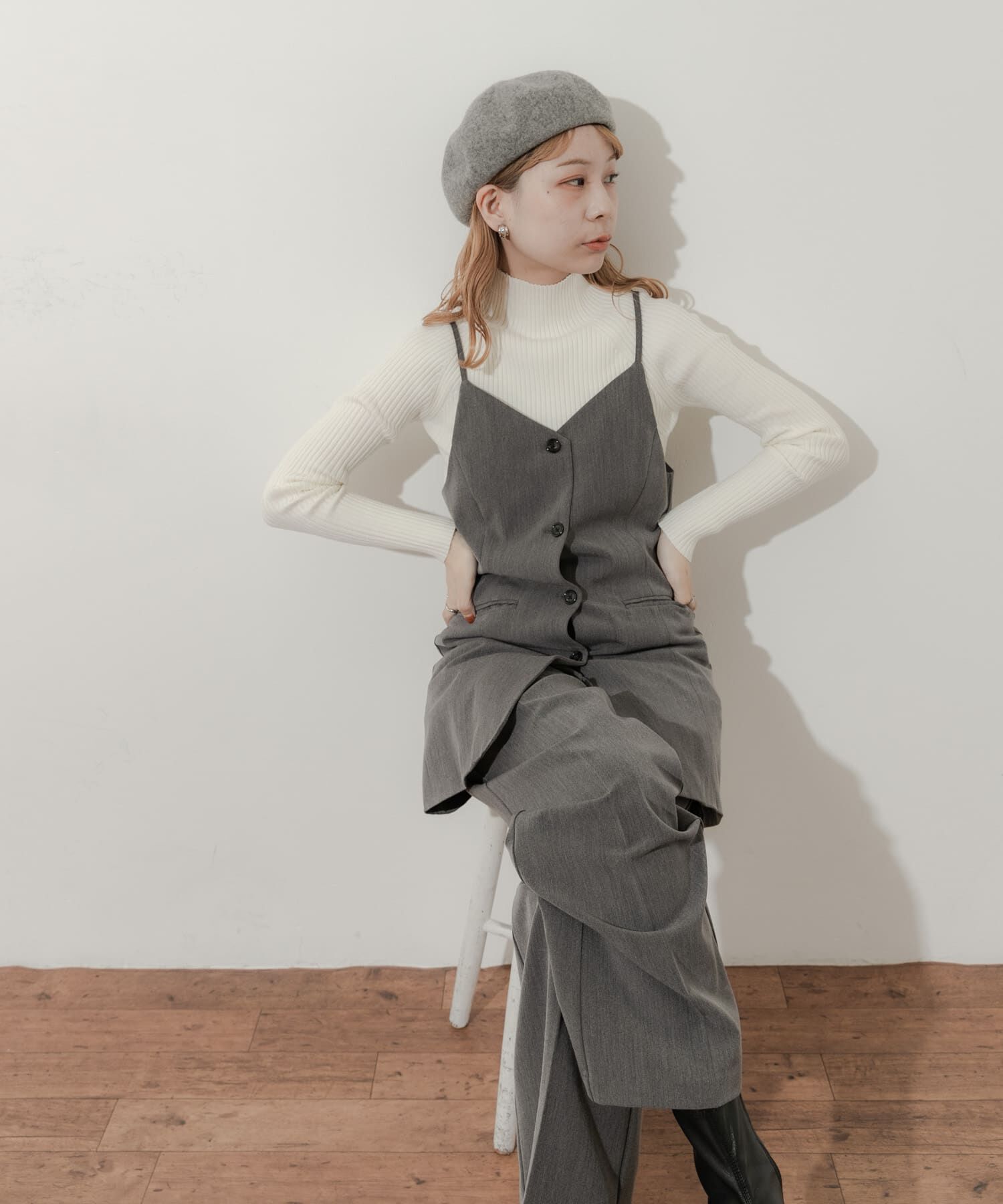 SMELLY「シンプルバスクベレー」|ハンチング・ベレー帽|