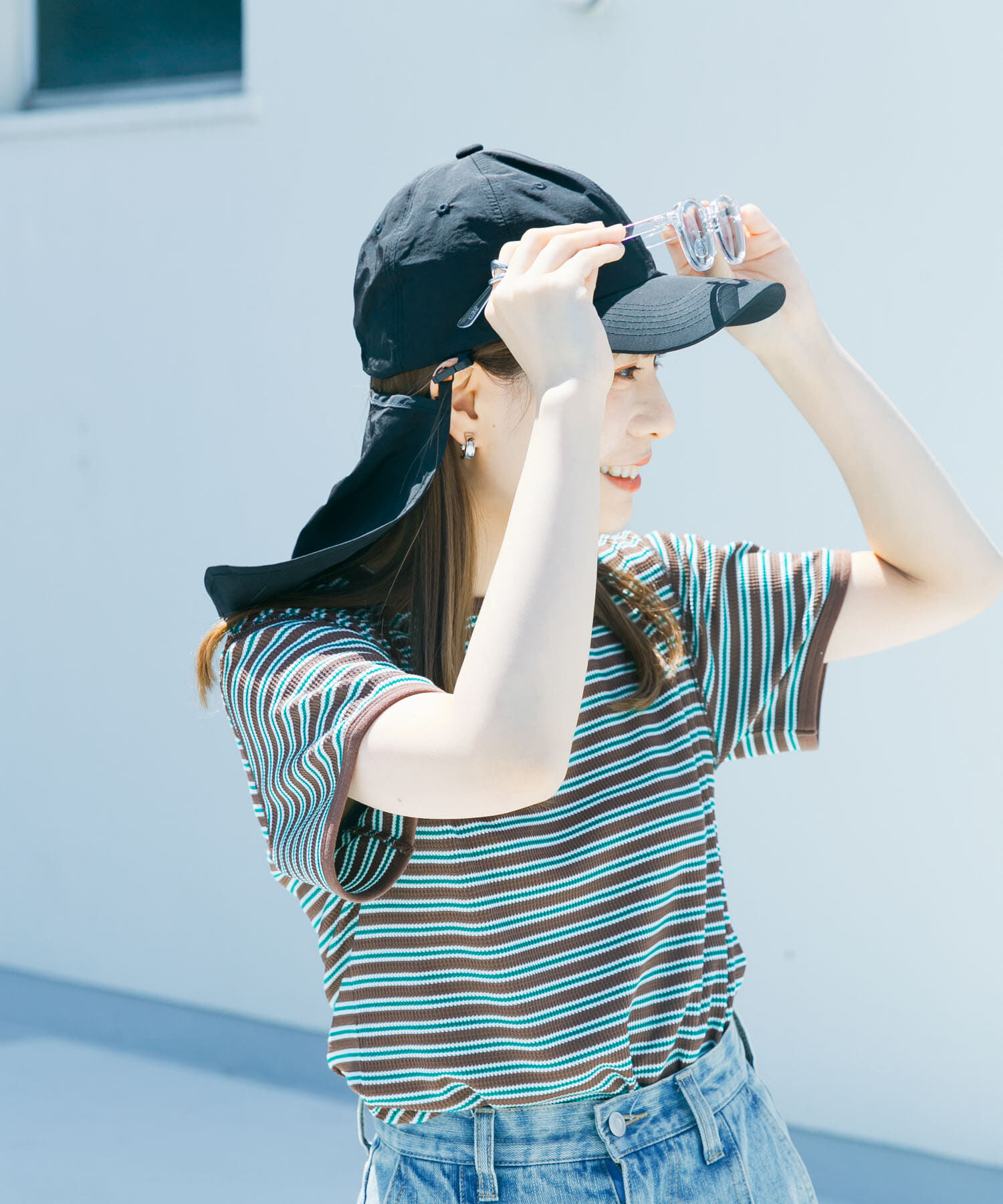 SMELLY「『撥水/UVカット』サンシェードキャップ」|キャップ・キャスケット|