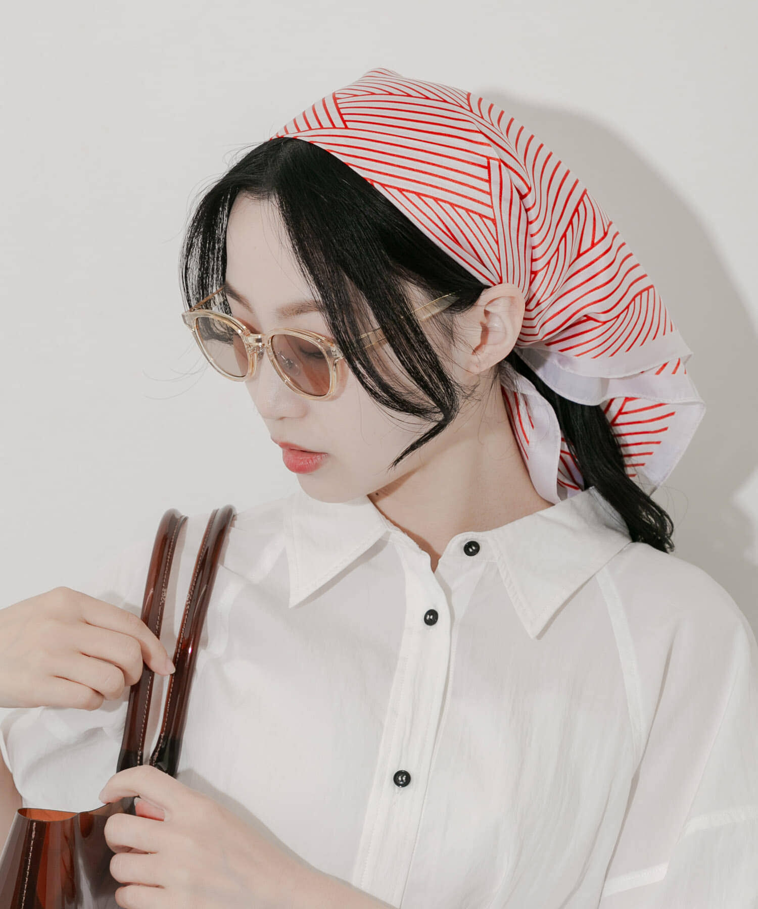 SMELLY「アソートパターンスカーフ」|バンダナ・スカーフ|レッド