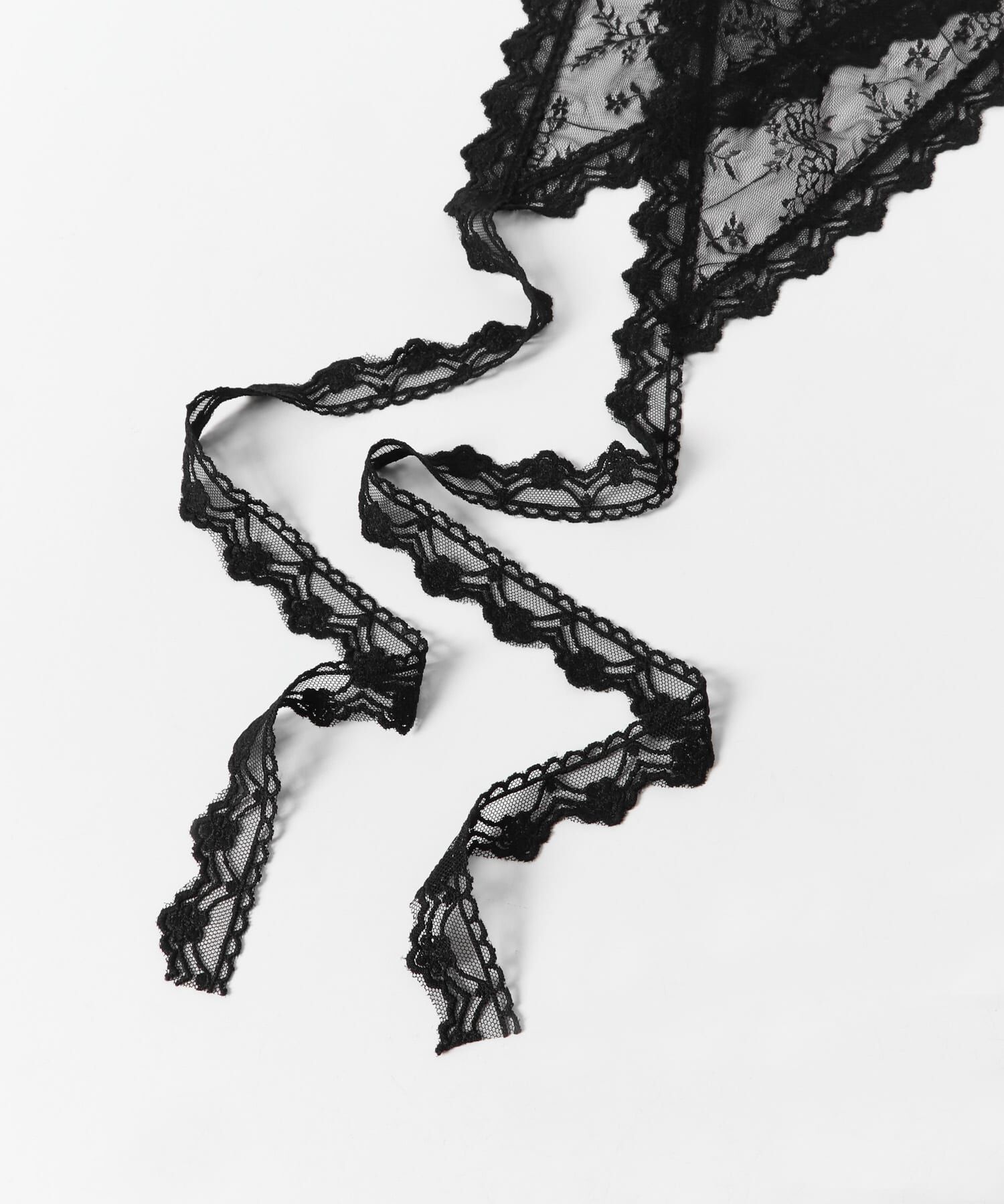 SMELLY「スカラップレースバブーシュカ」|バンダナ・スカーフ|