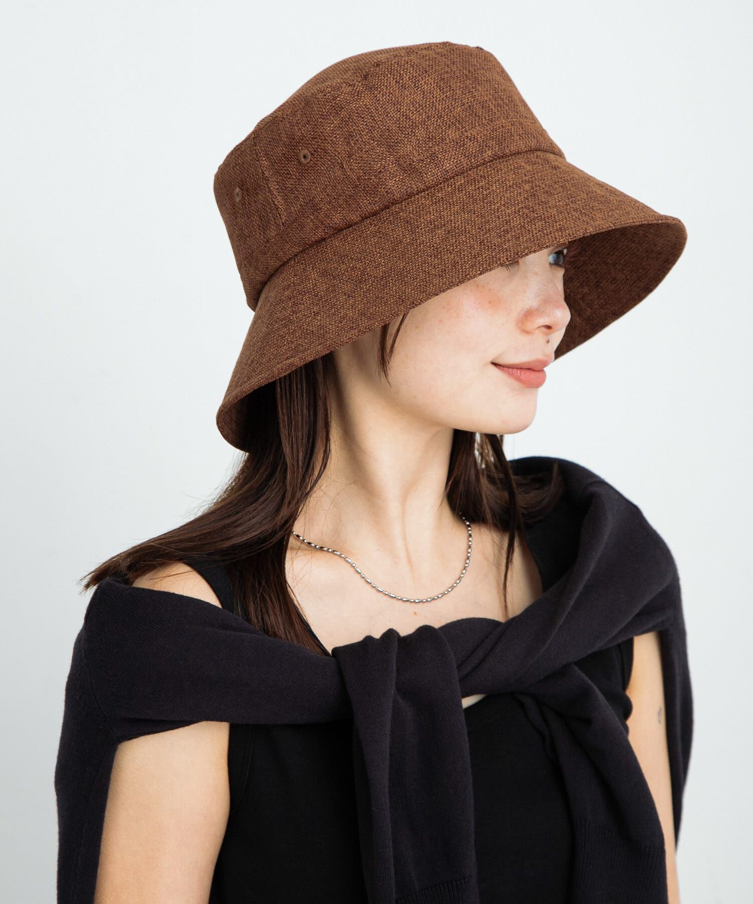 Sonny Label 「折りたたみリネンライクハット」|ハット|ブラウン