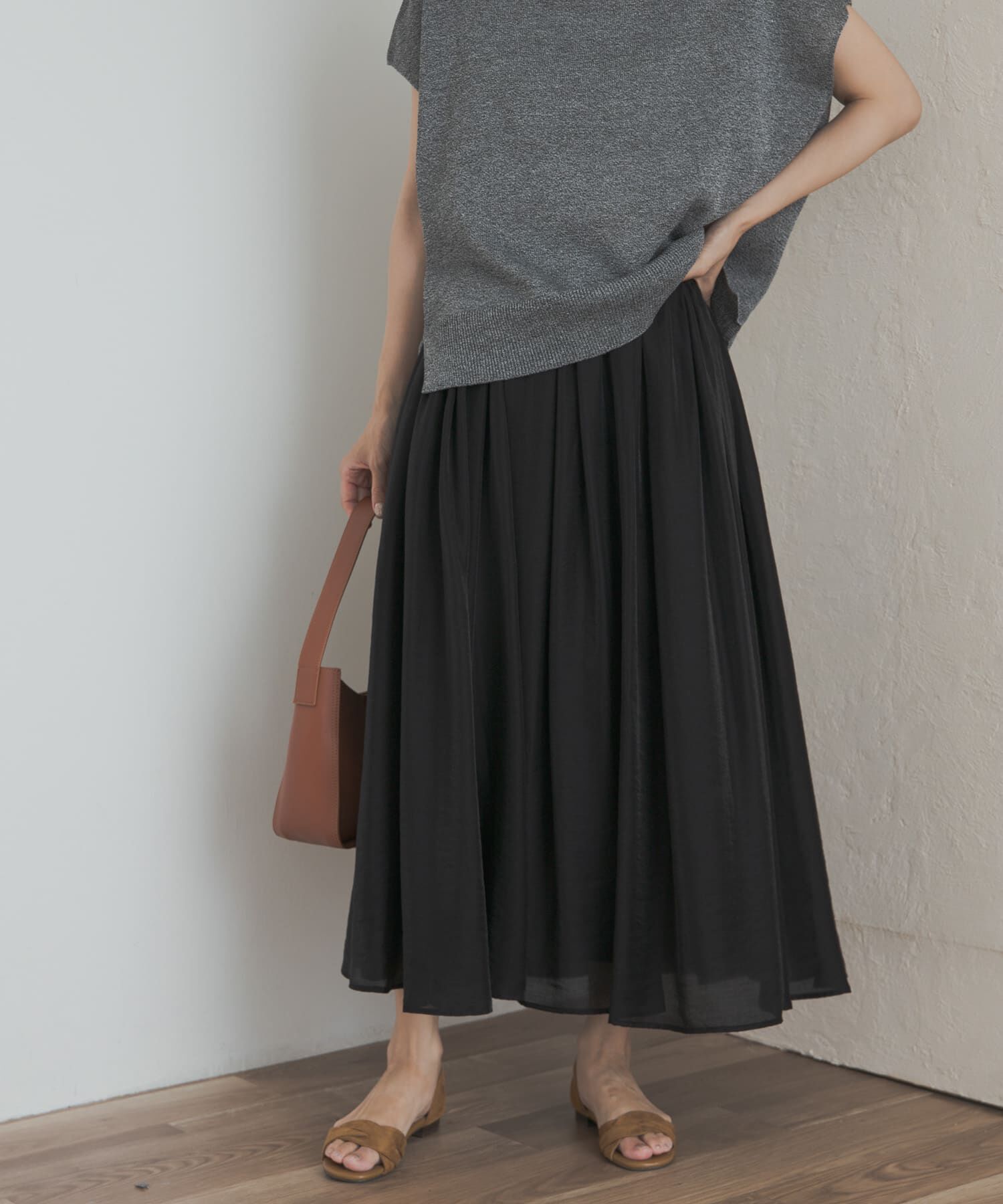 URBAN RESEARCH DOORS「ブライトギャザースカート」|スカート|