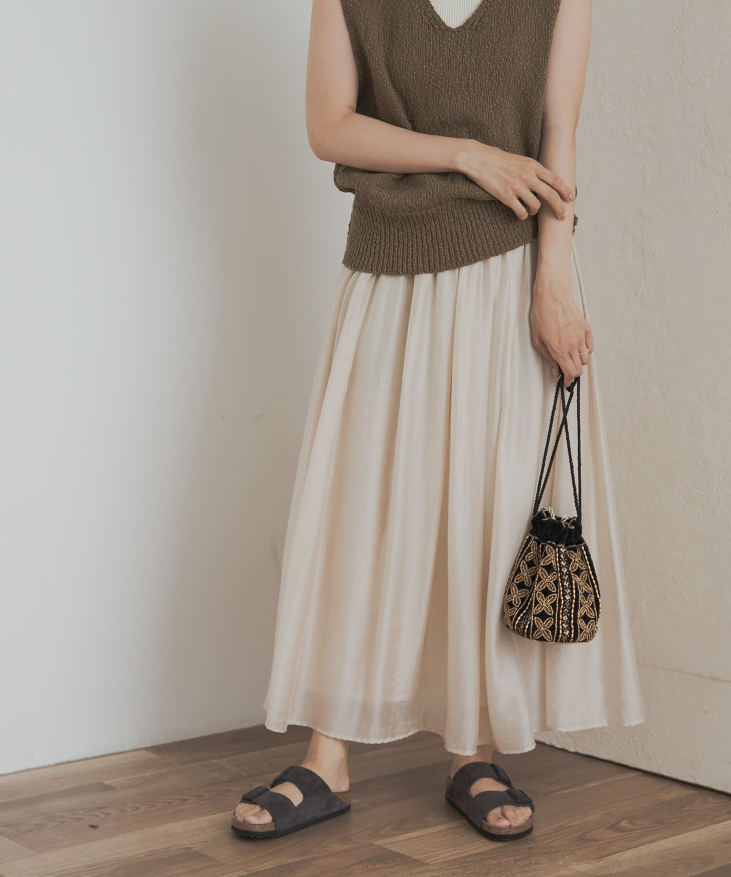 URBAN RESEARCH DOORS「ブライトギャザースカート」|スカート|