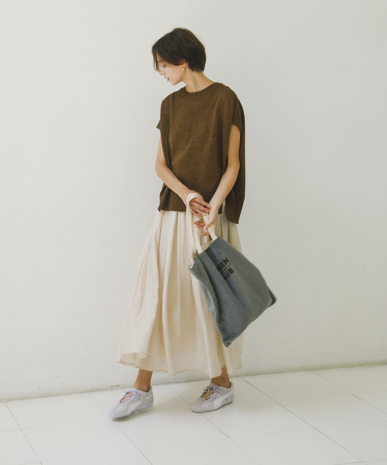 URBAN RESEARCH DOORS「ブライトギャザースカート」|スカート|