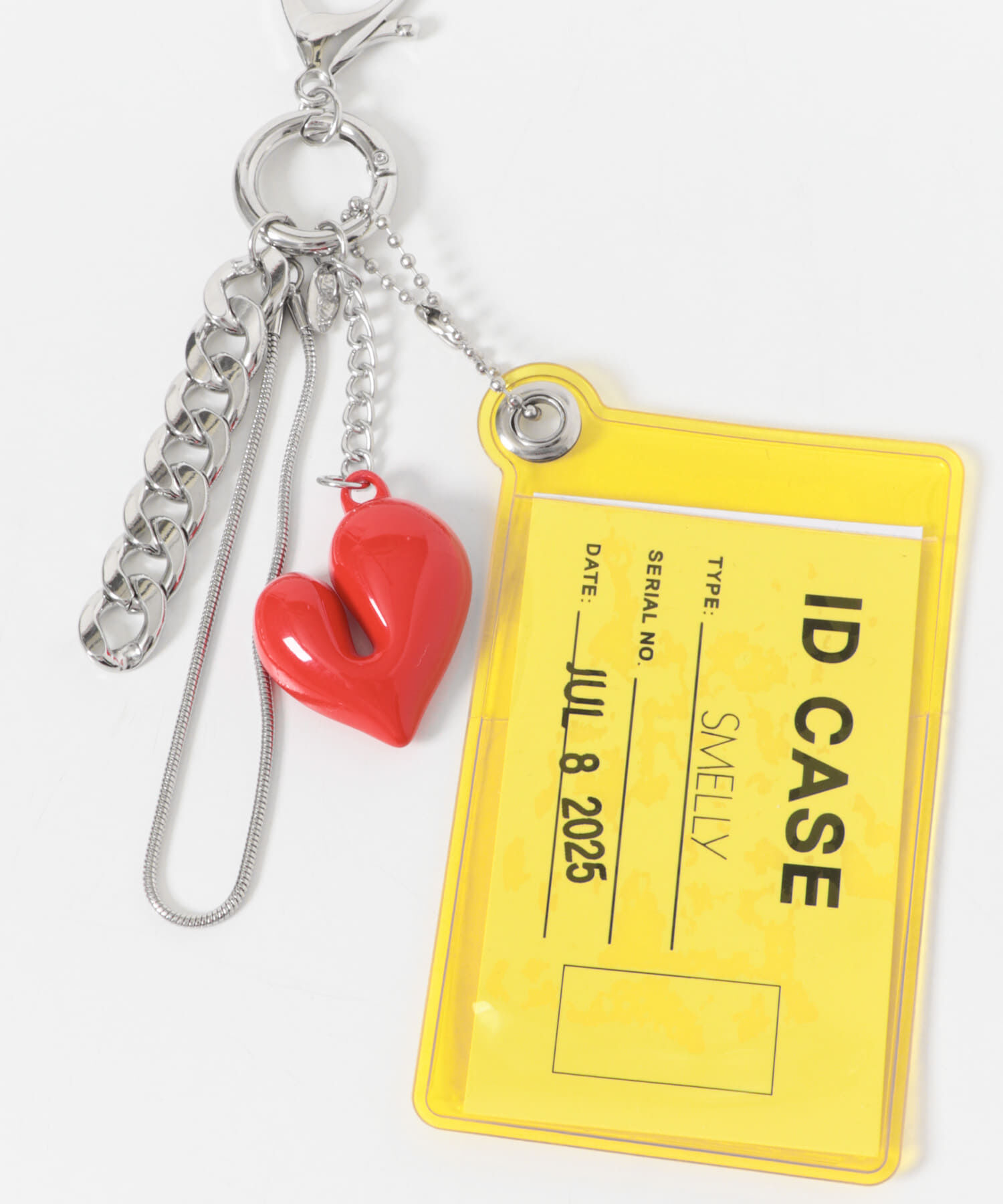 SMELLY「クリアケースハートセットキーチェーン」|チャーム・キーホルダー|
