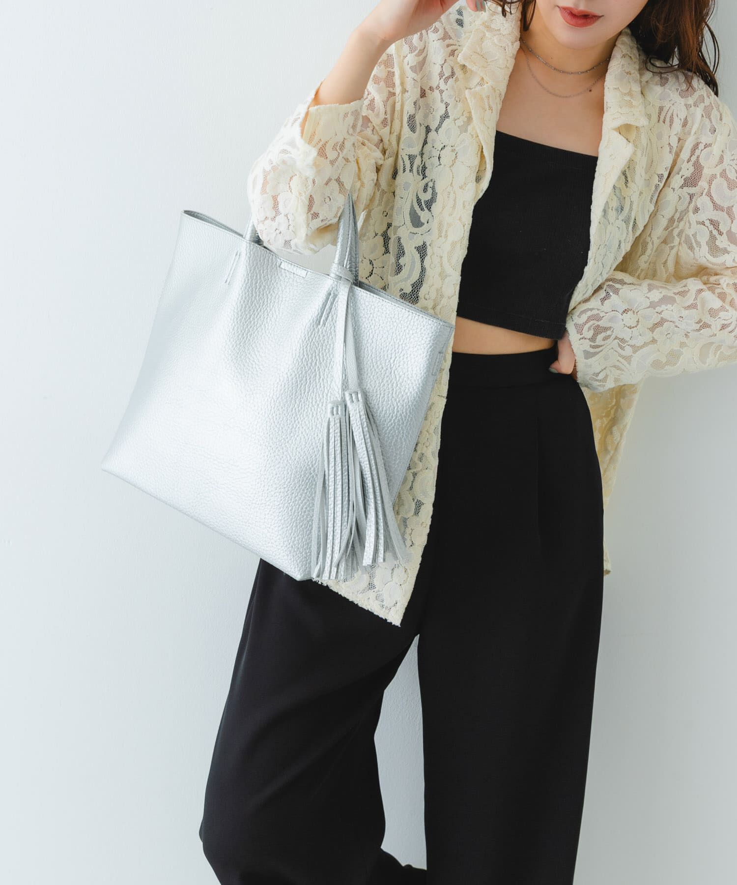 RODE SKO「『Mサイズ』タッセル軽量2WAYシンプルトートバッグ」|トートバッグ|