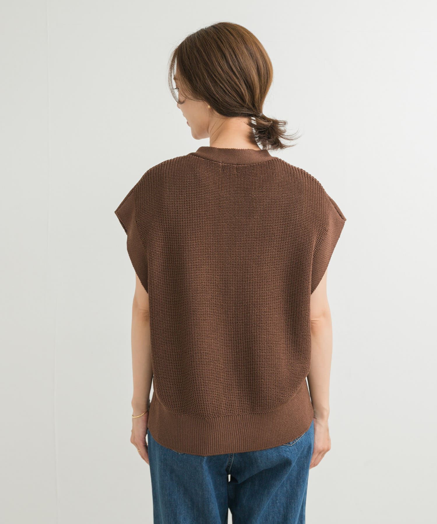 URBAN RESEARCH DOORS「リネンライクVネックベスト」|ベスト・ジレ|