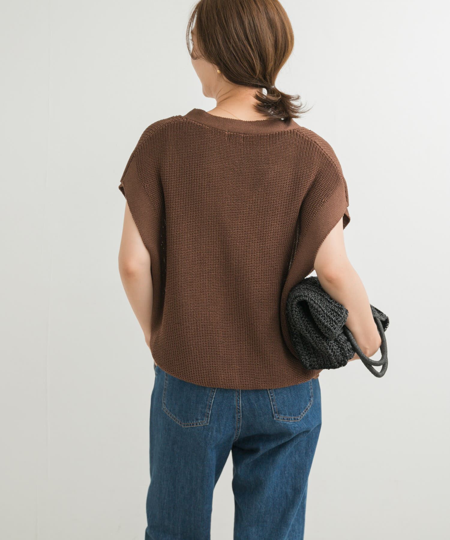 URBAN RESEARCH DOORS「リネンライクVネックベスト」|ベスト・ジレ|