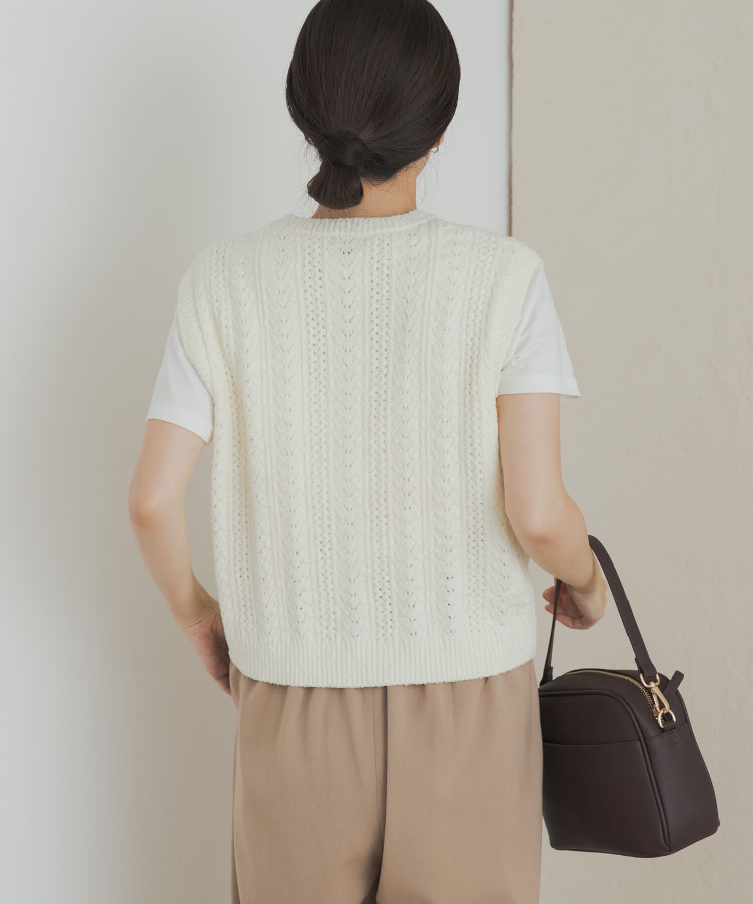 URBAN RESEARCH DOORS「ミニブークレニットベスト」|ベスト・ジレ|