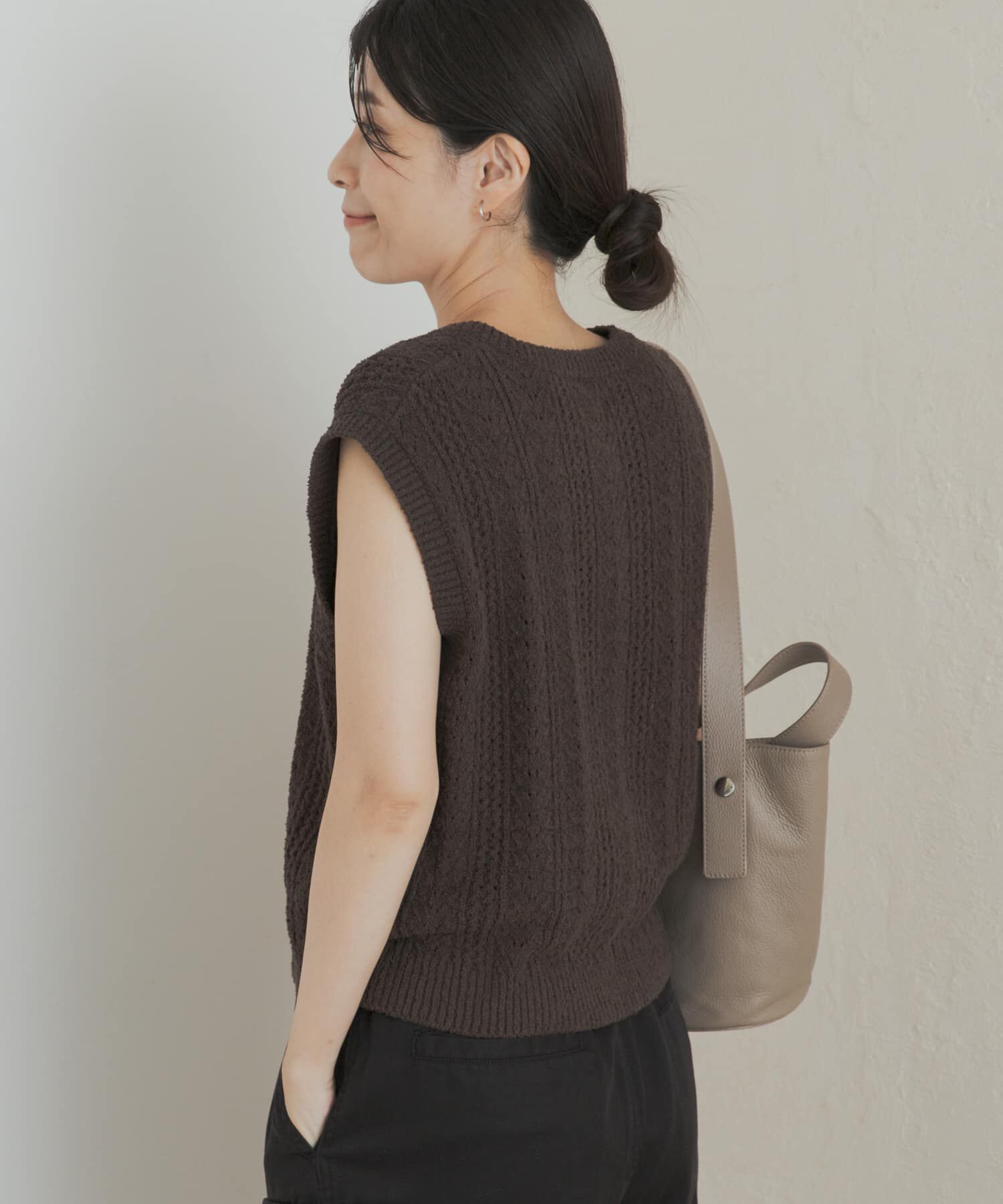URBAN RESEARCH DOORS「ミニブークレニットベスト」|ベスト・ジレ|