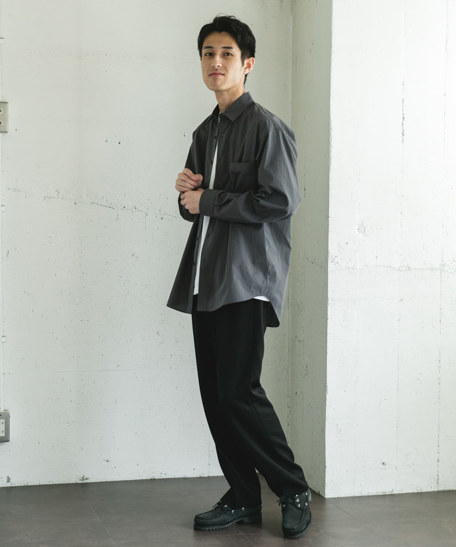 URBAN RESEARCH DOORS「TCブロードレギュラーカラーロングスリーブシャツ」|シャツ・ブラウス|